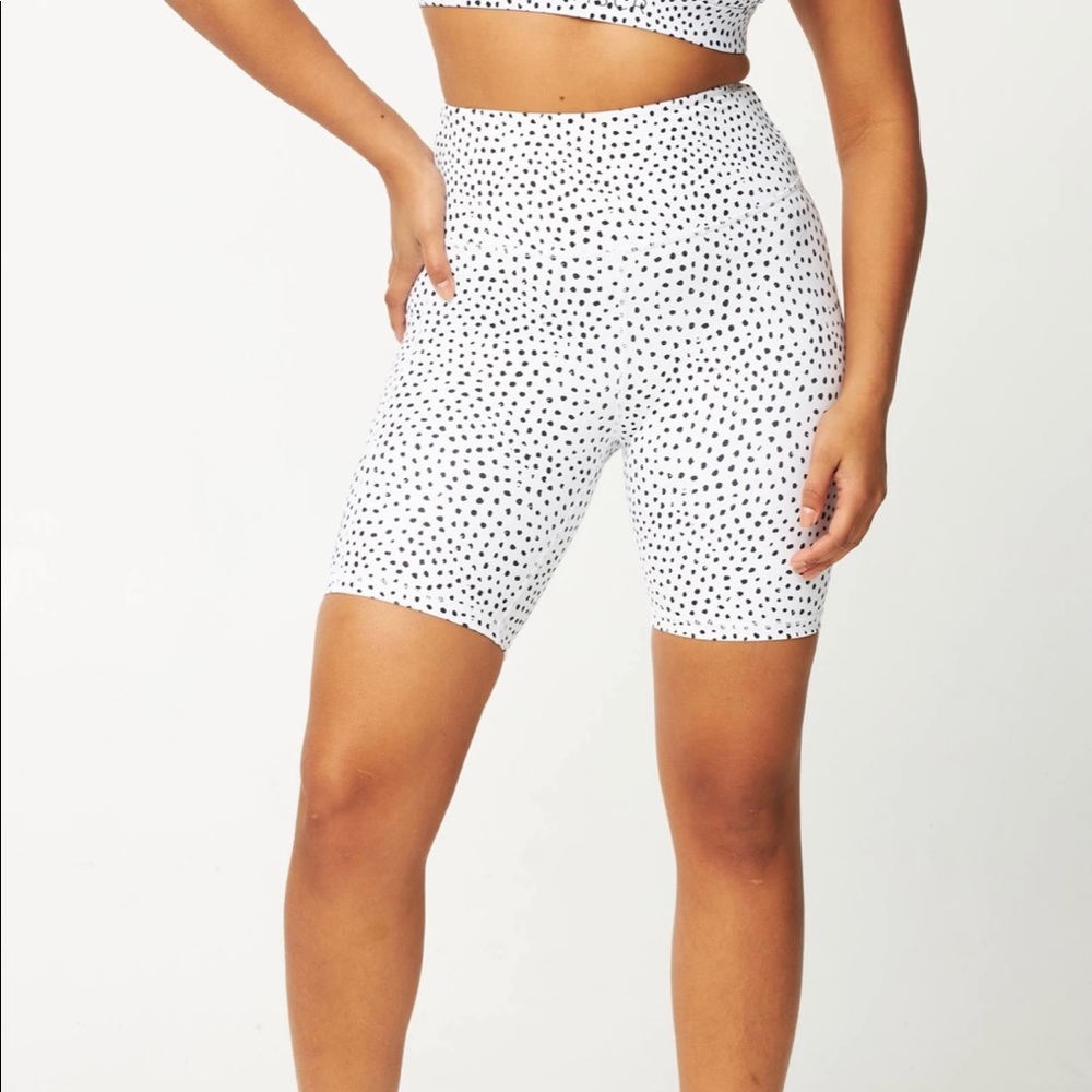 Muscle Republic Biker Shorts Speckled White
